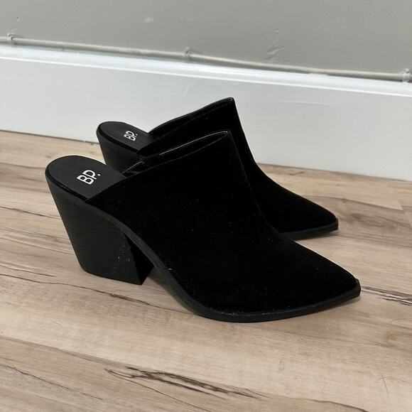 BP Black Suede Mules - Picture 2 of 7